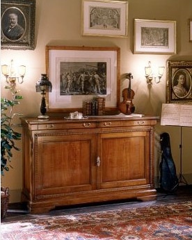 Dresser-chest of drawers with body in solid wood F402, Moletta Mobili