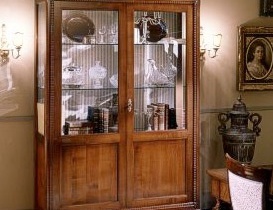 Sideboard in solid wood doors and glass F410, Moletta Mobili