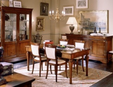 Dining table with frame from solid cherry F420, Moletta Mobili