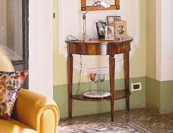 Console with frame of solid Italian walnut G108, Moletta Mobili