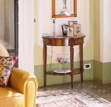 Console with frame of solid Italian walnut G108, Moletta Mobili