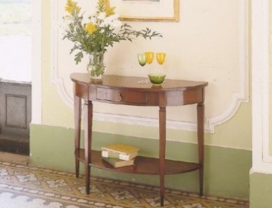 Console with frame of solid Italian walnut and fittings of bronze G109, Moletta Mobili