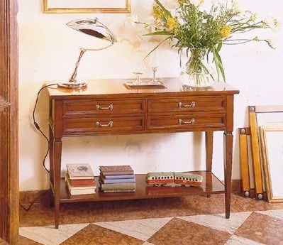 Cabinet with frames made of solid Italian walnut and fittings of bronze G110, Moletta Mobili