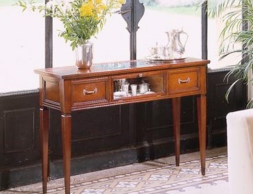 The console with the case of solid Italian walnut G111, Moletta Mobili