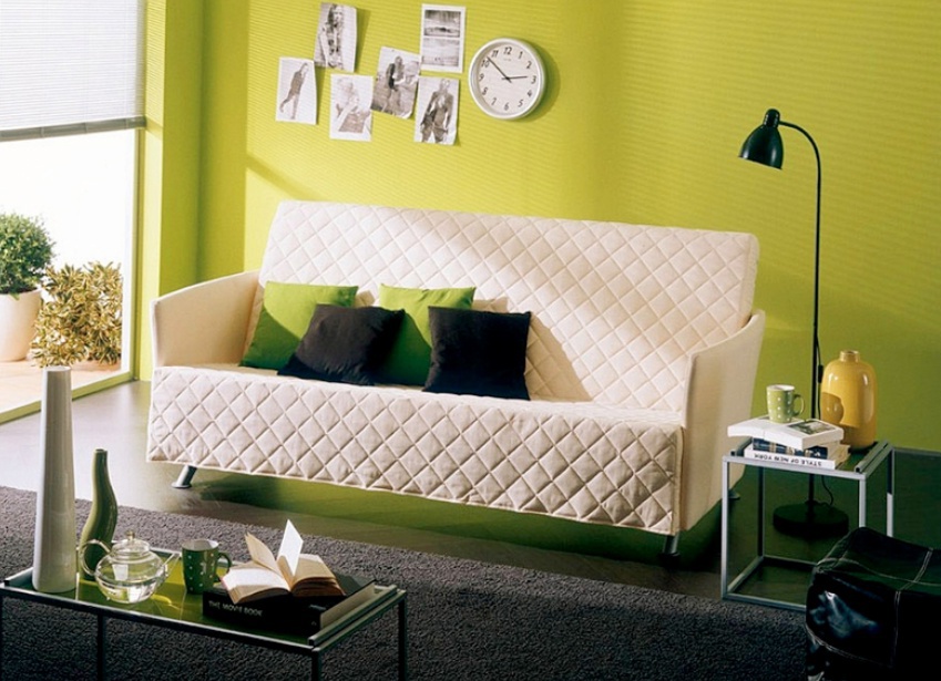 Sofa bed frame metal upholstered Nalin, Bontempi Casa