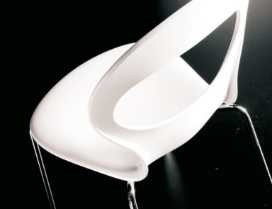 Stackable chair on a frame of metal and technopolymer Paperik, Bontempi Casa