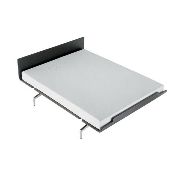 Double bed with metal legs, Alias