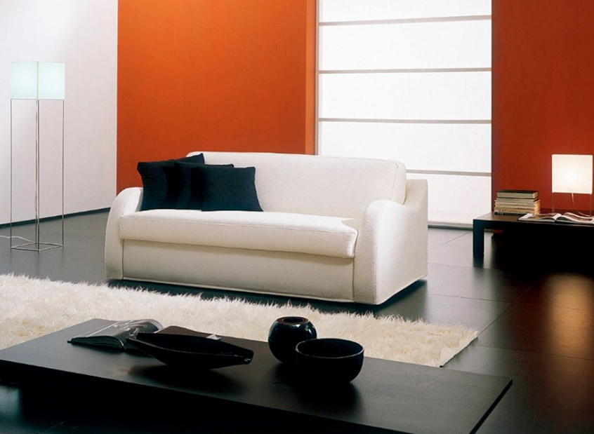 Sofa bed frame made from spruce upholstered Simius, Bontempi Casa