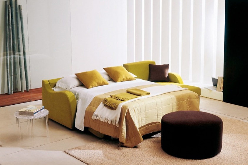 Pouf round on the frame from spruce upholstered Simius, Bontempi Casa