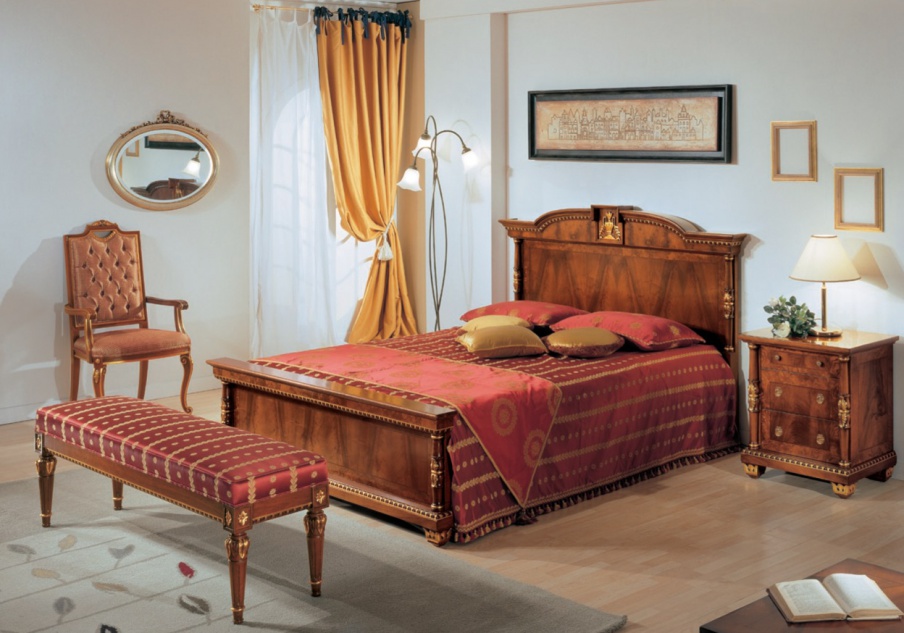 Bedside bench with cloth upholstery Lorca, Bianchini