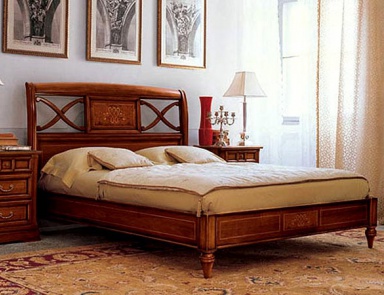 Double bed with high headboard, Alf