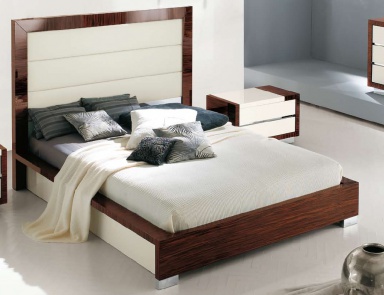Double bed with high headboard, Alf