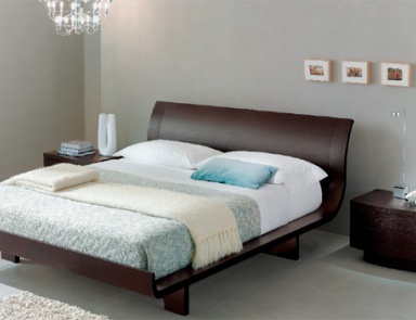Double bed made of solid wood, Alf