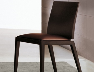 Chair in leather upholstery, Ariel - Alf