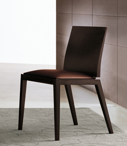 Chair in leather upholstery, Ariel - Alf