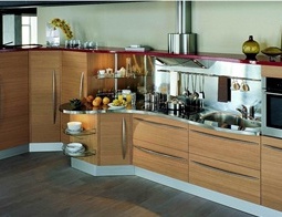 Kitchen (kitchen set) tinted wood Skyline by Snaidero 