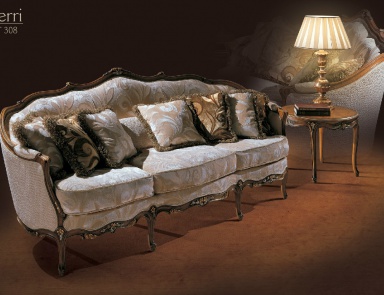 Three seater sofa on figured legs Verri, Angelo Cappellini