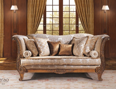 Two seater sofa with high back Serao, Angelo Cappellini