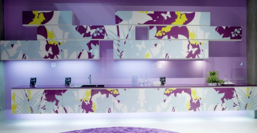 The kitchen is on the frame of MDF with glass top Twin, Bontempi Casa