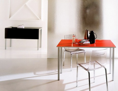 Dining table sliding on a frame of metal Zip, Bontempi Casa