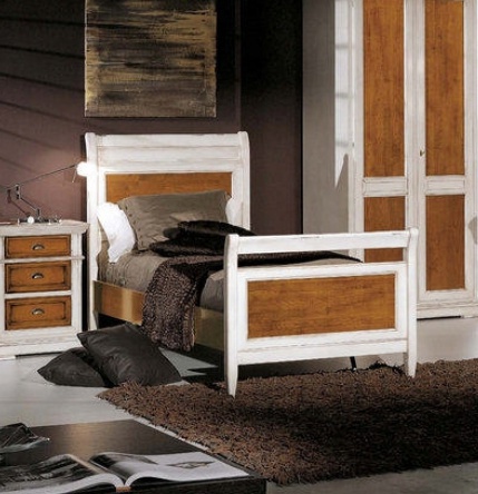 Single bed frame solid wood 5133/COL, BTC