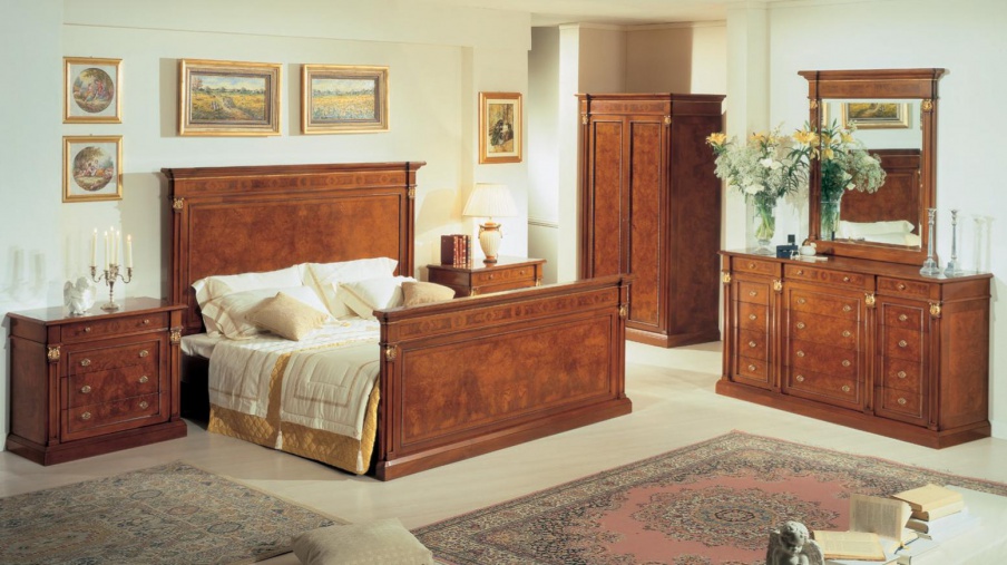 Bed with high headboard Queen, Bianchini