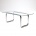 Dining table Glass Table with Pipe Legs