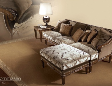 Three seater sofa with foot bench Tommaseo, Angelo Cappellini