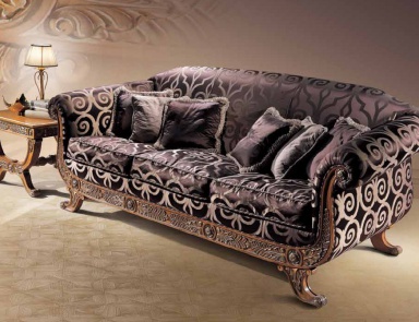 Three seater sofa with curved backrest, Angelo Cappellini