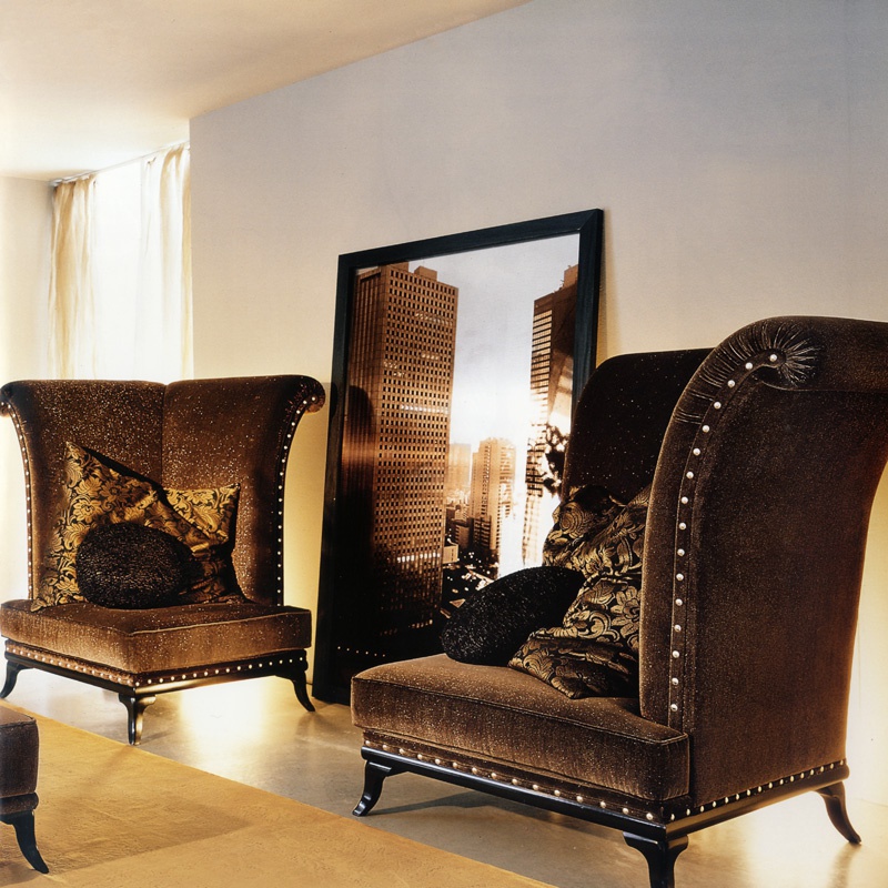 The high-backed chair C663, Bizzotto