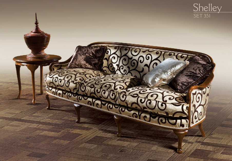 Sofa with curved backrest, Angelo Cappellini