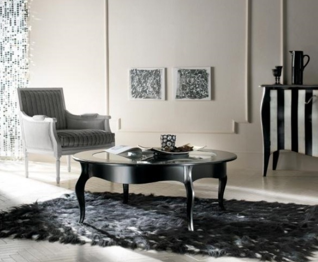 A coffee table on a frame of solid wood 705/G, BTC