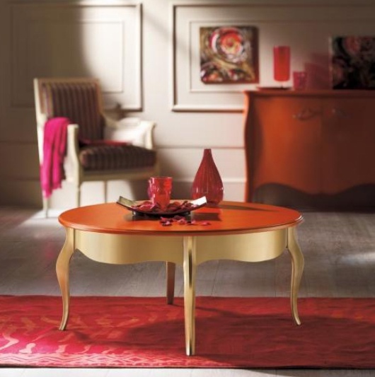 A coffee table on a frame of solid wood 707/G, BTC