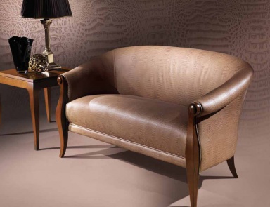 Sofa in leather upholstery, Angelo Cappellini