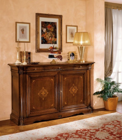 Dresser, double chest of drawers on a frame of solid wood E602, BTC