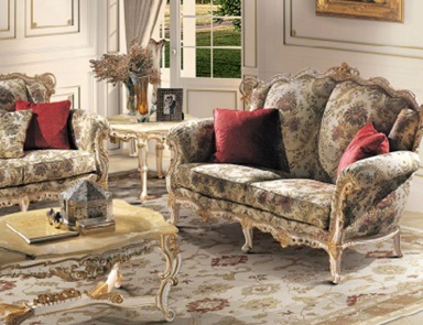 Two seater sofa with rounded armrests Shakespeare, Angelo Cappellini