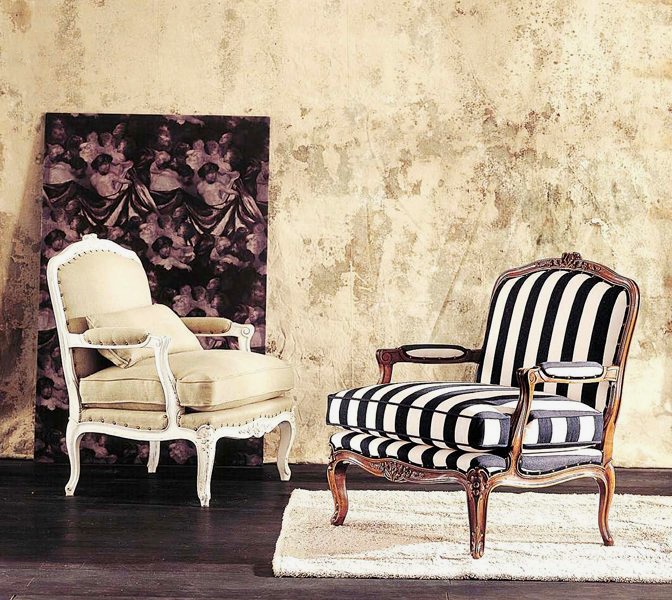 Armchair upholstered in fabric А644, Bizzotto
