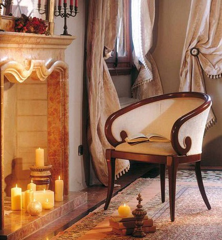 Armchair with a curved backrest, Bakokko