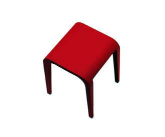 Stool with body made of wood and veneer wood Laleggera, Alias