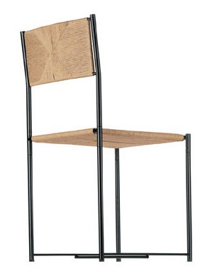 Chair with seat and back panel and frame made of steel Paludis, Alias