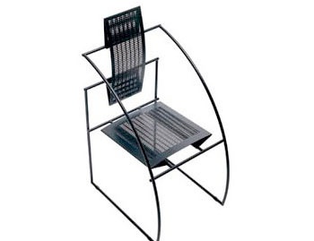 Chair with frame and back and seat steel Quinta, Alias