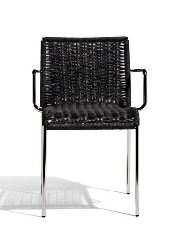 Chair with seat and back made of PVC and steel frame Agra, Accademia