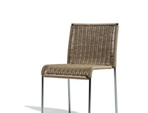 Chair with seat and back made of PVC and steel frame Agra, Accademia