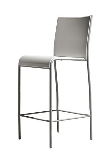 Bar stool with seat and back made of polypropylene and a frame made of metal Alin, Accademia