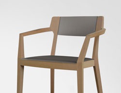 Chair with a frame made of wood, Scarlet, Accademia
