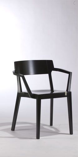 Chair with a frame made of wood, Scarlet, Accademia