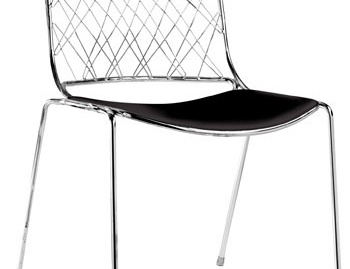 Stackable chair with frame made of metal Smile, Accademia