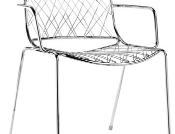 Stackable chair with frame made of metal Smile, Accademia