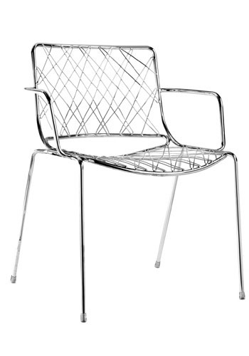 Stackable chair with frame made of metal Smile, Accademia