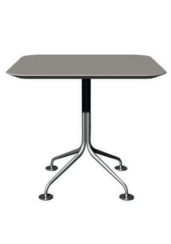 Table with steel base and top made of wood or plastic Agratable, Accademia